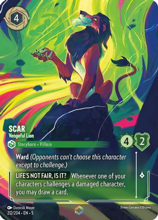 Scar - Vengeful Lion (Enchanted) (212/204) [Shimmering Skies] | Grognard Games