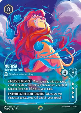 Mufasa - Ruler of Pride Rock (Enchanted) (217/204) [Shimmering Skies] | Grognard Games
