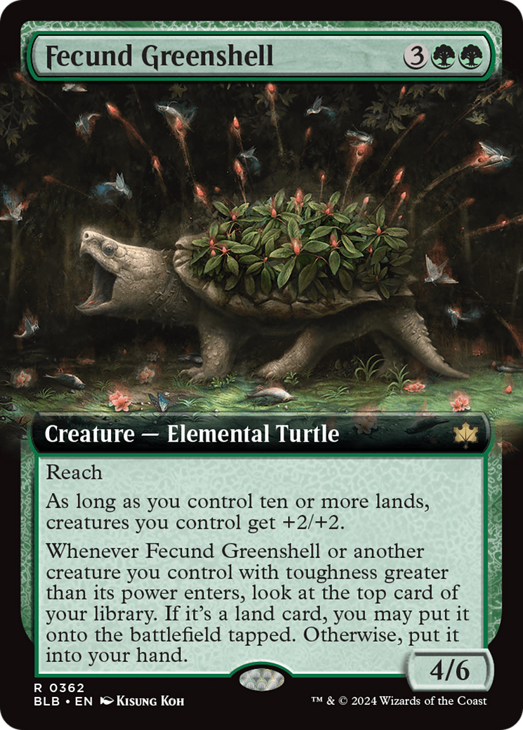 Fecund Greenshell (Extended Art) [Bloomburrow] | Grognard Games