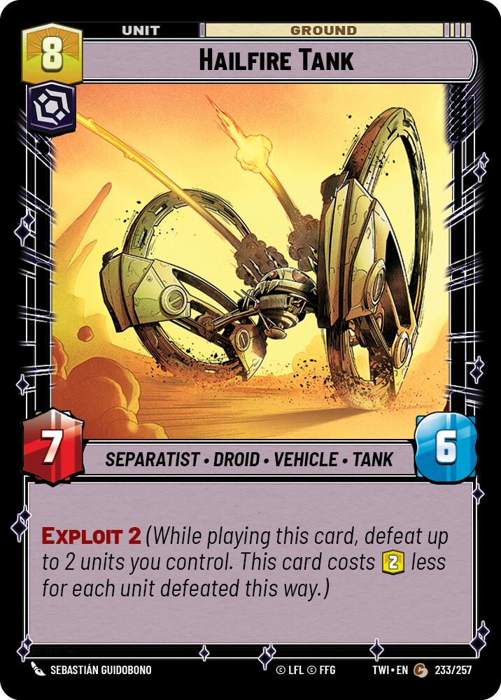Hailfire Tank (233/257) [Twilight of the Republic] | Grognard Games