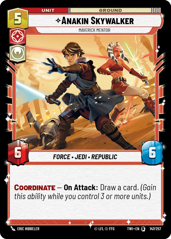 Anakin Skywalker - Maverick Mentor (147/257) [Twilight of the Republic] | Grognard Games