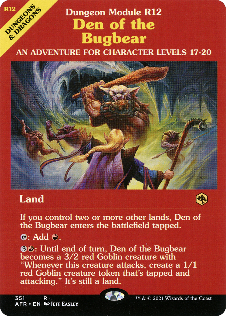 Den of the Bugbear (Dungeon Module) [Dungeons & Dragons: Adventures in the Forgotten Realms] | Grognard Games