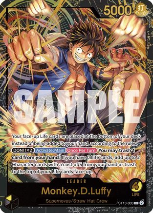 Monkey.D.Luffy (Premium Card Collection -Leader Collection-) (ST13-003) - One Piece Promotion Cards Foil | Grognard Games
