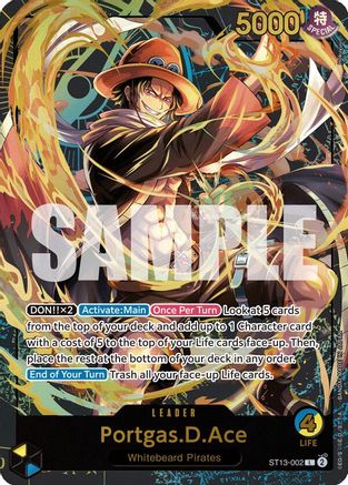 Portgas.D.Ace (Premium Card Collection -Leader Collection-) (ST13-002) - One Piece Promotion Cards Foil | Grognard Games
