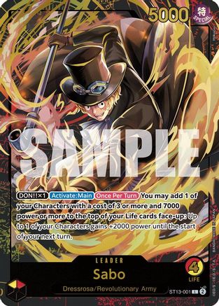 Sabo (Premium Card Collection -Leader Collection-) (ST13-001) - One Piece Promotion Cards Foil | Grognard Games