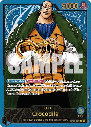 Crocodile (Premium Card Collection -Leader Collection-) (ST03-001) - One Piece Promotion Cards Foil | Grognard Games
