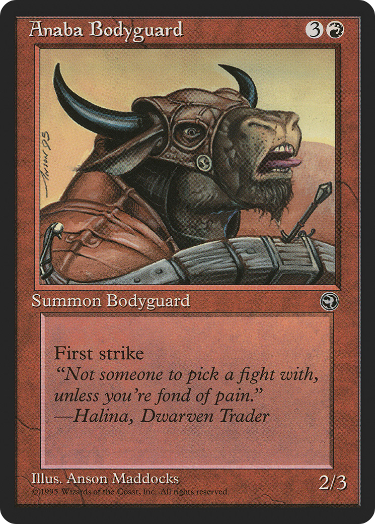 Anaba Bodyguard (Eron Flavor Text) [Homelands] | Grognard Games