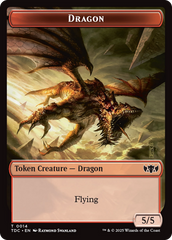 Dragon (0014) // Treasure Double-Sided Token [Tarkir: Dragonstorm Commander Tokens] | Grognard Games
