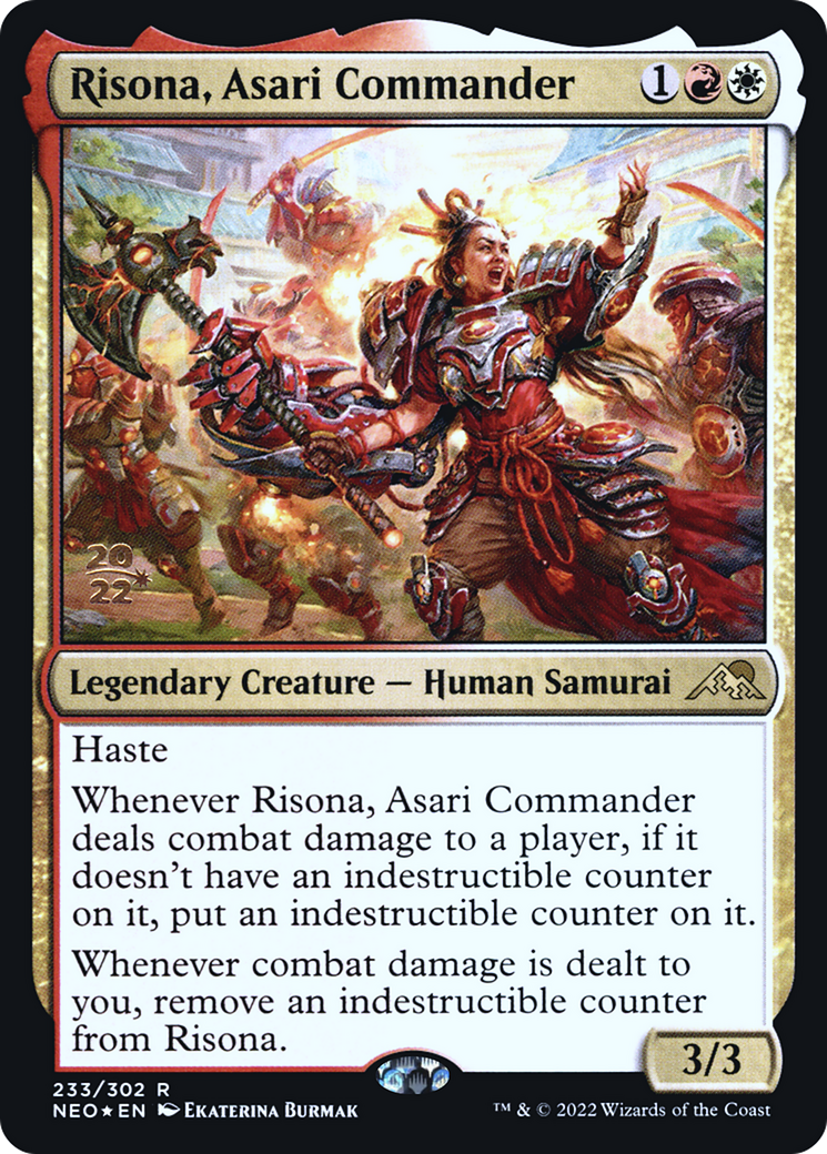 Risona, Asari Commander [Kamigawa: Neon Dynasty Prerelease Promos] | Grognard Games