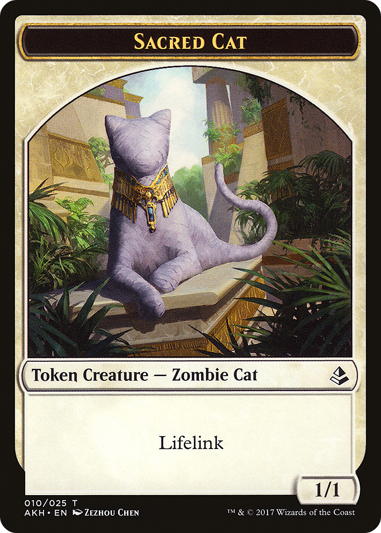 Sacred Cat (AKH-010) - Amonkhet Tokens Foil | Grognard Games