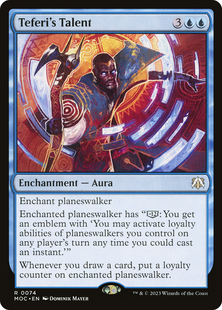 Teferi's Talent (MOC-074) - March of the Machine Commander | Grognard Games