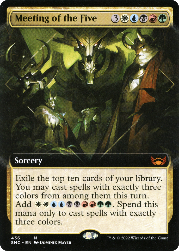 Meeting of the Five (Extended Art) [Streets of New Capenna] | Grognard Games