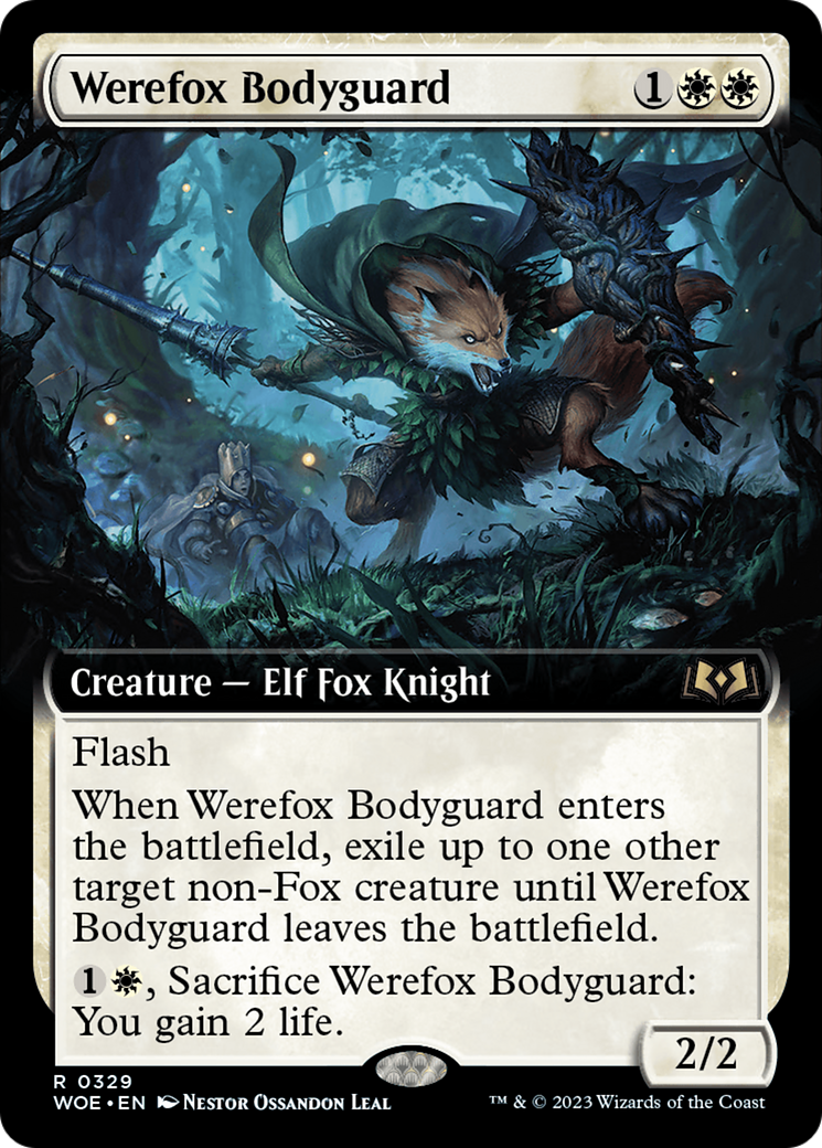 Werefox Bodyguard (Extended Art) [Wilds of Eldraine] | Grognard Games