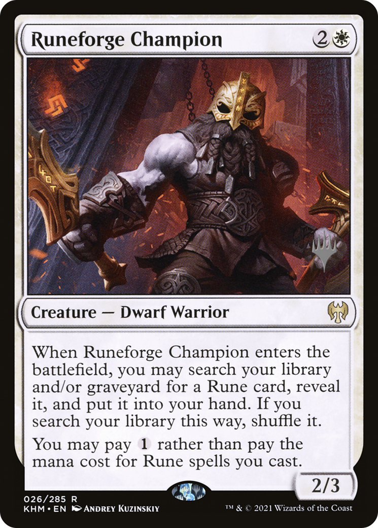 Runeforge Champion [Kaldheim Promos] | Grognard Games