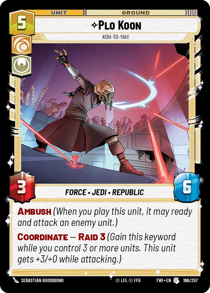 Plo Koon - Koh-to-yah! (196/257) [Twilight of the Republic] | Grognard Games