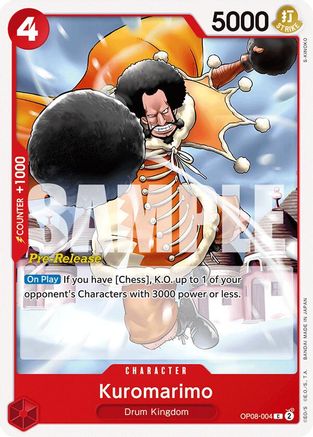 Kuromarimo (OP08-004) - Two Legends Pre-Release Cards | Grognard Games