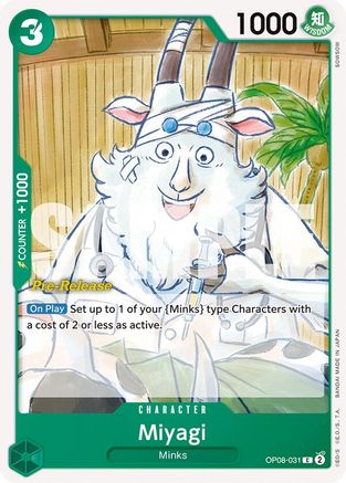 Miyagi (OP08-031) - Two Legends Pre-Release Cards | Grognard Games