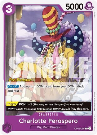 Charlotte Perospero (OP08-068) - Two Legends Pre-Release Cards | Grognard Games