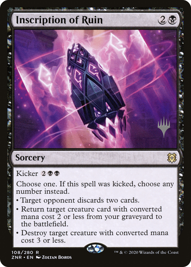 Inscription of Ruin (Promo Pack) [Zendikar Rising Promos] | Grognard Games