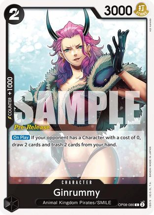 Ginrummy (OP08-086) - Two Legends Pre-Release Cards | Grognard Games