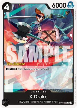 X.Drake (OP08-093) - Two Legends Pre-Release Cards | Grognard Games