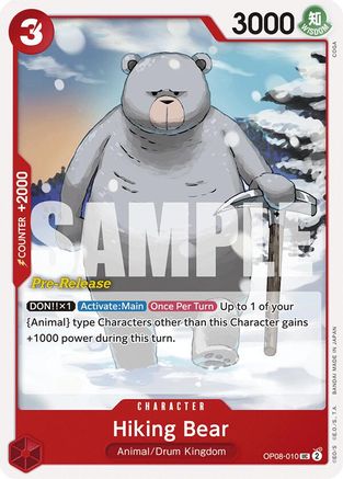 Hiking Bear (OP08-010) - Two Legends Pre-Release Cards | Grognard Games