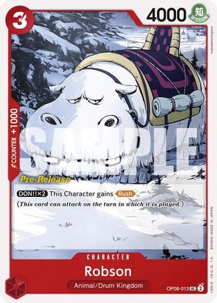 Robson (OP08-013) - Two Legends Pre-Release Cards | Grognard Games