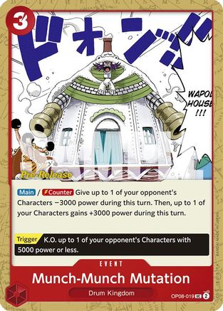 Munch-Munch Mutation (OP08-019) - Two Legends Pre-Release Cards | Grognard Games