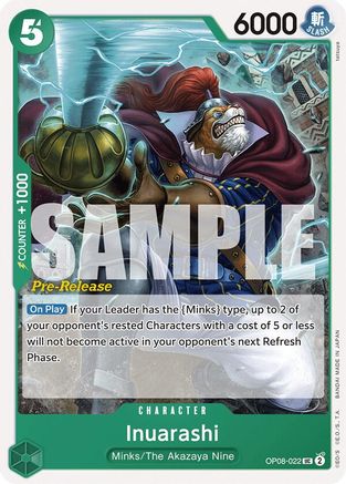 Inuarashi (OP08-022) - Two Legends Pre-Release Cards | Grognard Games