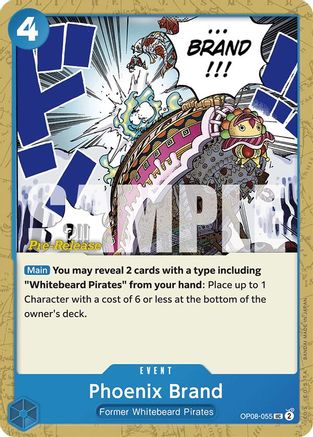 Phoenix Brand (OP08-055) - Two Legends Pre-Release Cards | Grognard Games