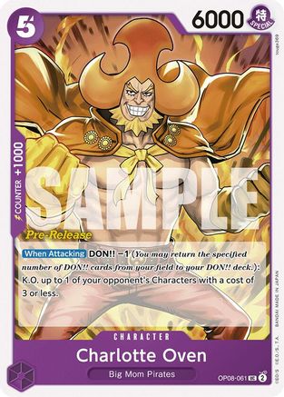 Charlotte Oven (OP08-061) - Two Legends Pre-Release Cards | Grognard Games