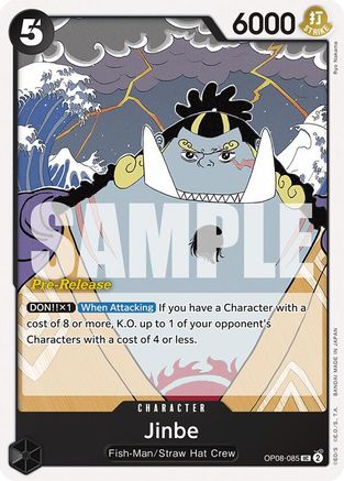 Jinbe (OP08-085) - Two Legends Pre-Release Cards | Grognard Games