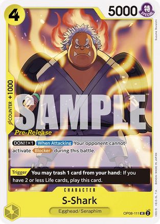 S-Shark (OP08-111) - Two Legends Pre-Release Cards | Grognard Games