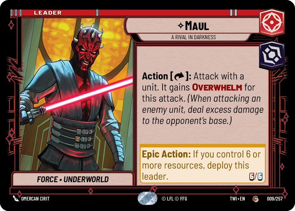 Maul - A Rival in Darkness (009/257) [Twilight of the Republic] | Grognard Games