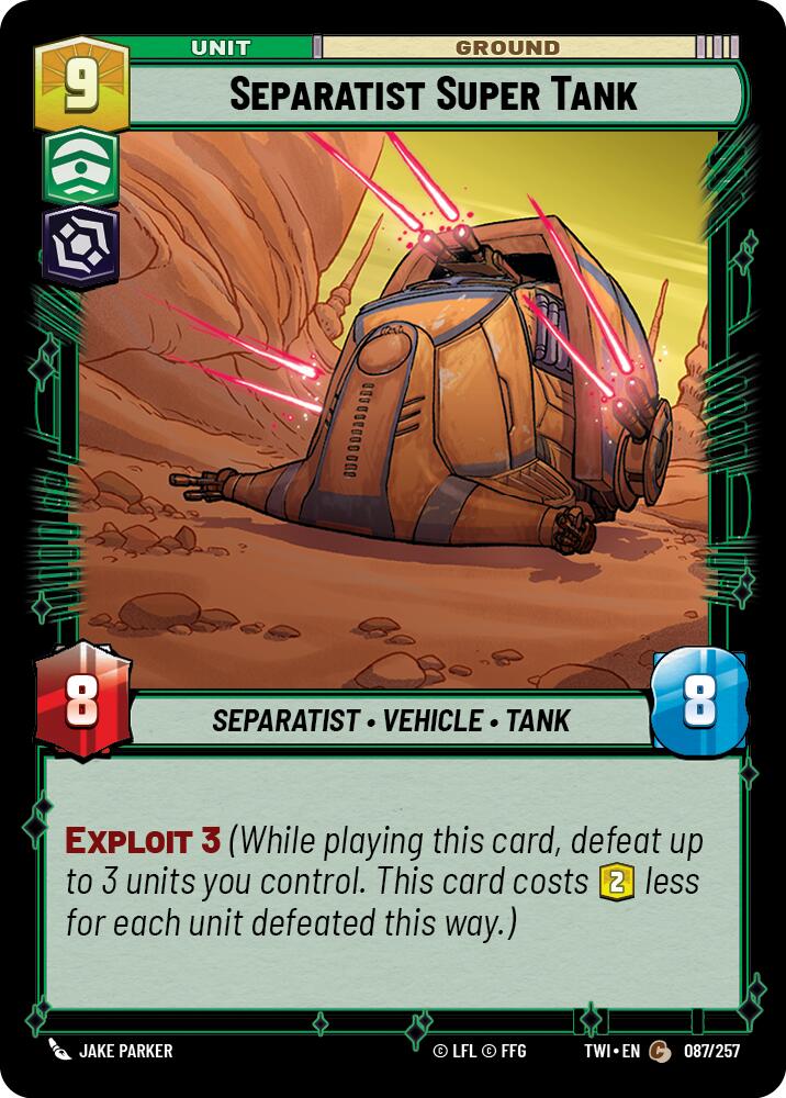 Separatist Super Tank (087/257) [Twilight of the Republic] | Grognard Games