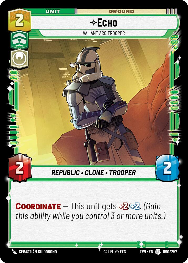 Echo - Valiant Arc Trooper (090/257) [Twilight of the Republic] | Grognard Games