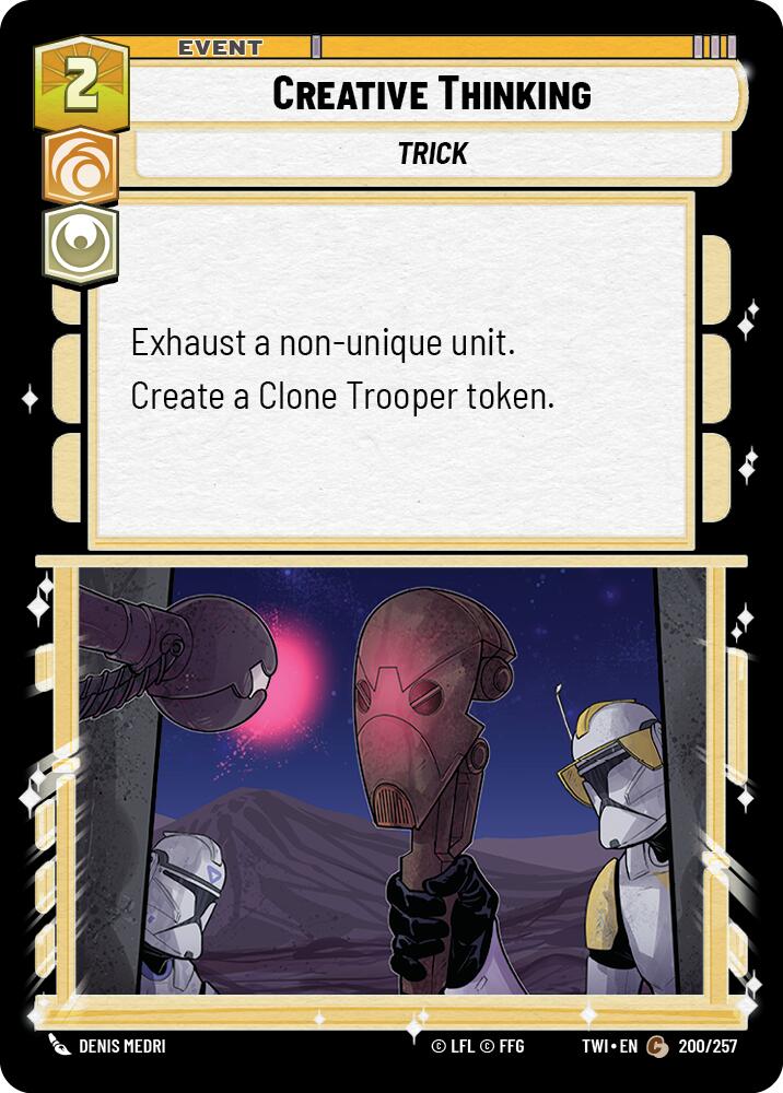 Creative Thinking (200/257) [Twilight of the Republic] | Grognard Games