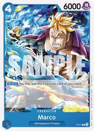 Marco (Two Legends Pre-Release) (P-071) - One Piece Promotion Cards | Grognard Games