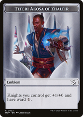 Treasure (20) // Teferi Akosa of Zhalfir Emblem Double-Sided Token [March of the Machine Tokens] | Grognard Games