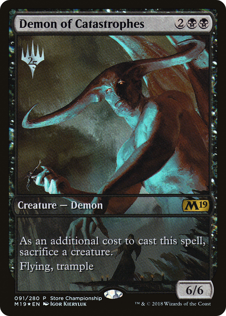Demon of Catastrophes (Store Championship) [Core Set 2019 Promos] | Grognard Games