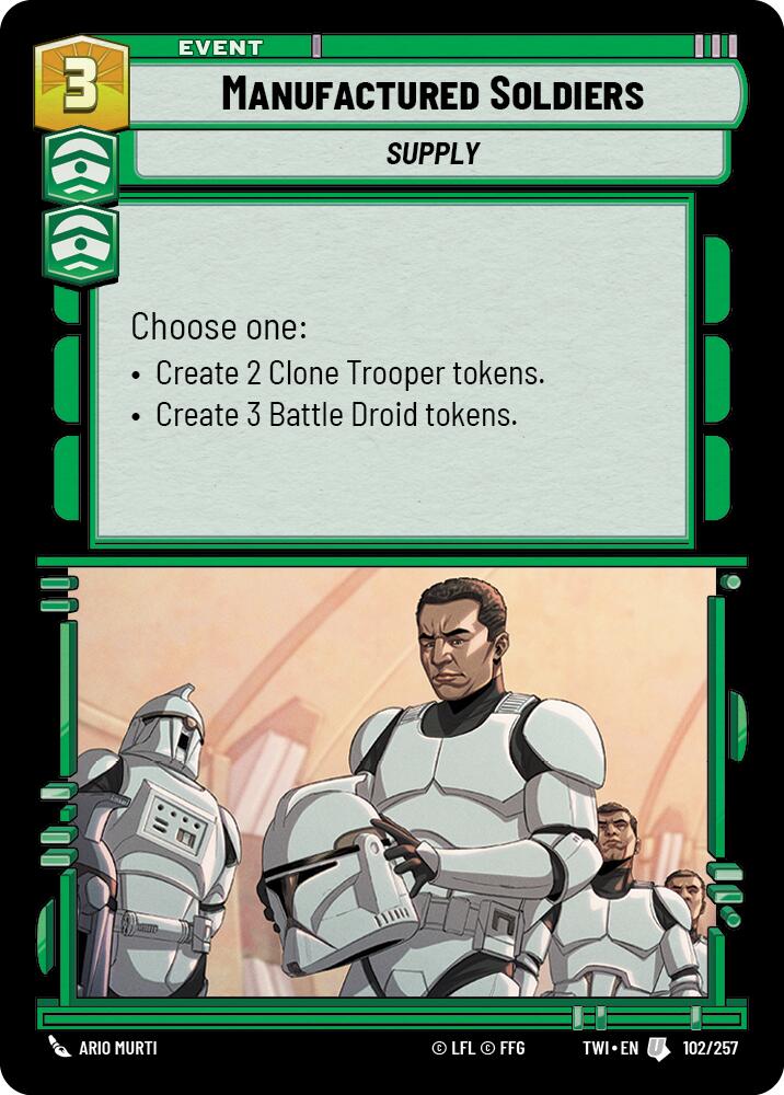 Manufactured Soldiers (102/257) [Twilight of the Republic] | Grognard Games