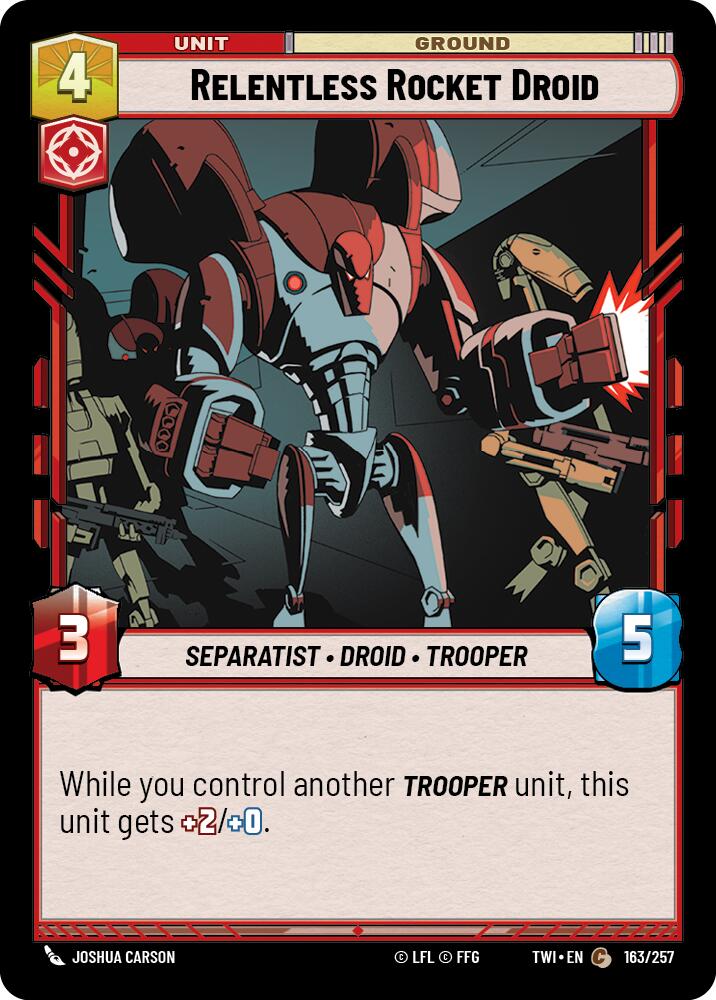 Relentless Rocket Droid (163/257) [Twilight of the Republic] | Grognard Games