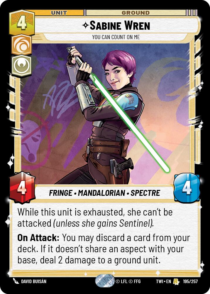 Sabine Wren - You Can Count On Me (195/257) [Twilight of the Republic] | Grognard Games