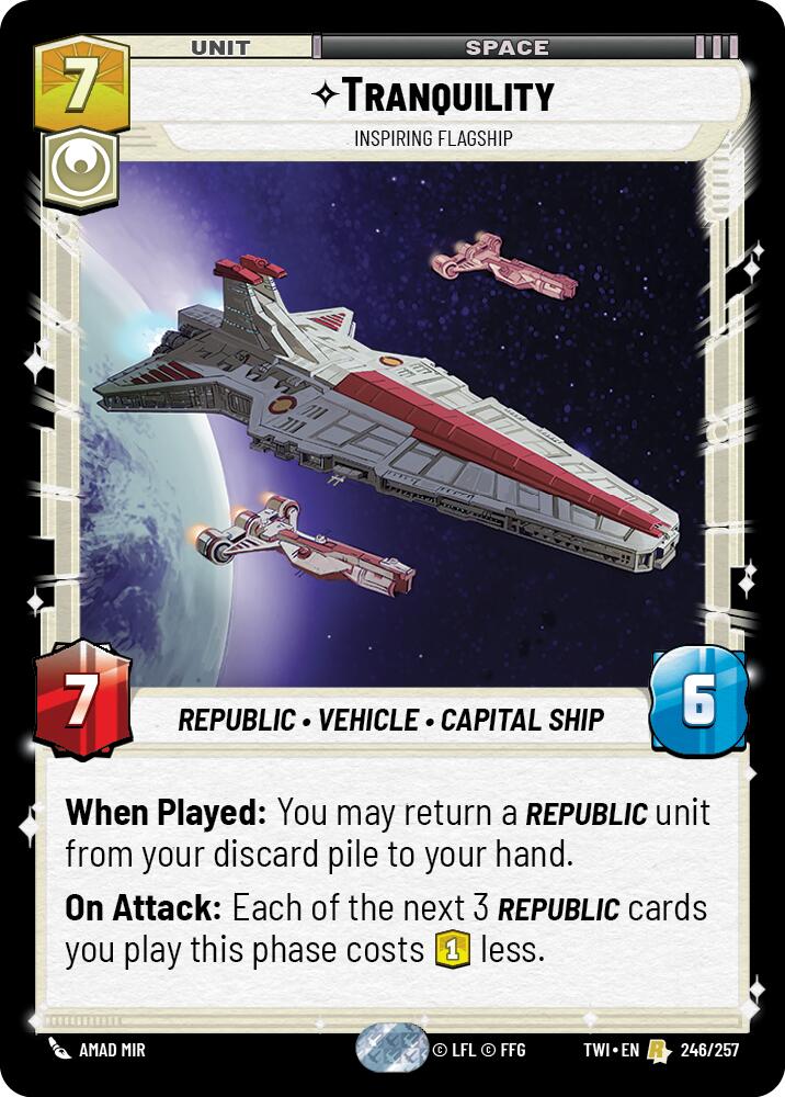 Tranquility - Inspiring Flagship (246/257) [Twilight of the Republic] | Grognard Games