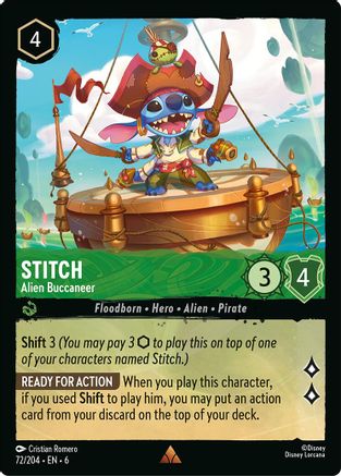 Stitch - Alien Buccaneer (72/204) [Azurite Sea] | Grognard Games