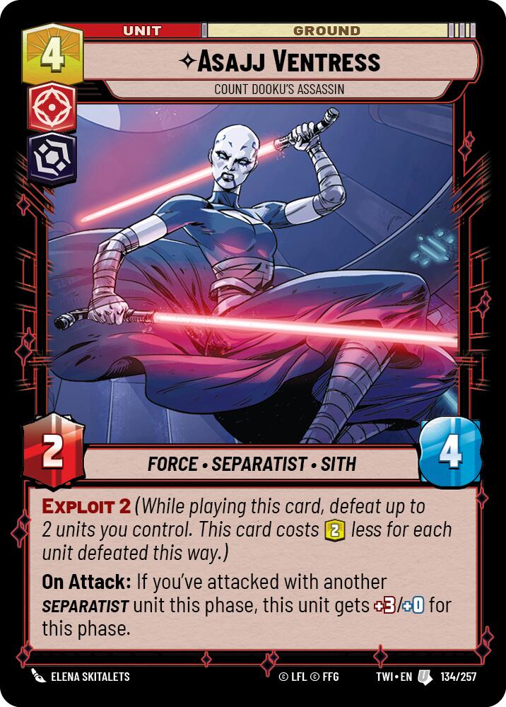 Asajj Ventress - Count Dooku's Assassin (134/257) [Twilight of the Republic] | Grognard Games