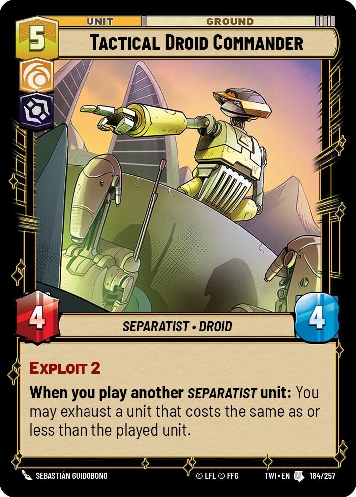 Tactical Droid Commander (184/257) [Twilight of the Republic] | Grognard Games
