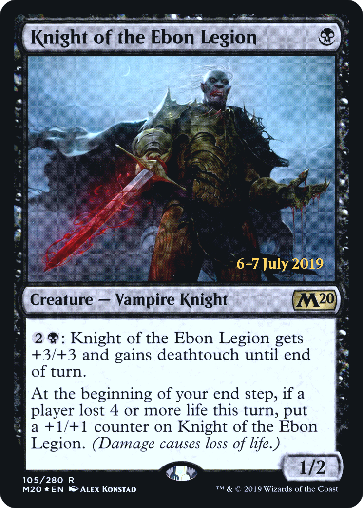 Knight of the Ebon Legion  [Core Set 2020 Prerelease Promos] | Grognard Games