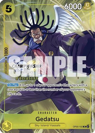 Gedatsu (Championship 2024 Finalist Card Set) (OP05-102) - One Piece Promotion Cards Foil | Grognard Games