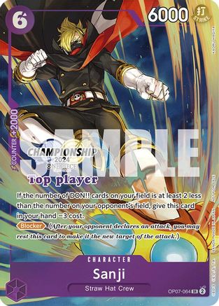 Sanji (Championship 2024 Top Player Pack) (OP07-064) - One Piece Promotion Cards Foil | Grognard Games